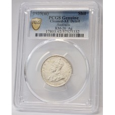 AUSTRALIA 1935 M . ONE 1 SHILLING . PCGS GENUINE